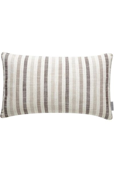 STOREMAX Sellbuystore Concept Alba Striped Throw Pillow Ecru Brown 30 X 50 cm 1053513