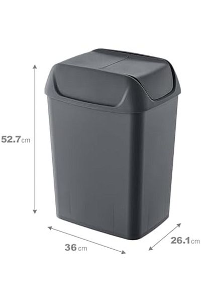 STOREMAX Muartshop Svingi Trash Can 40 Lt Anthracite 871301