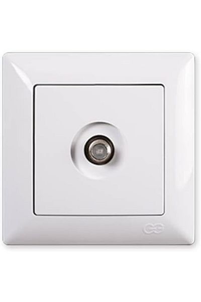 STOREMAX Ysstorex Visage White Satellite Socket Eko with F Connector (Frame Included) Starcolxollection 655141