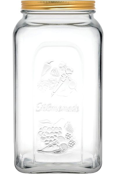 STOREMAX Bystoreby Homemade Metal Jar with Lid 3000 Cc Newdesing 646268