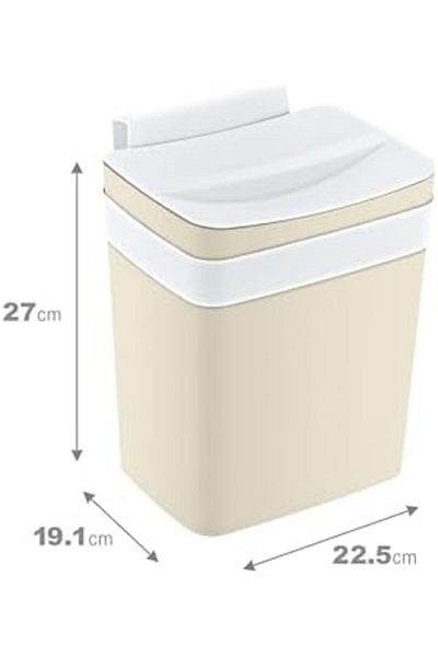 STOREMAX Muartshop Soft Hanging Garbage Bin 8,5 Lt Latte 871301