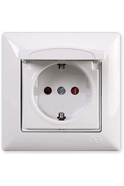 STOREMAX Ysstorex Visage White Covered Grounded Socket (Frame Included) Starcolxollection 655141