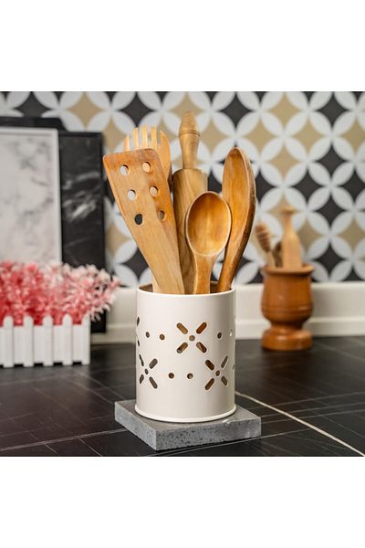 STOREMAX Bystoreby Metal Daisy Cutlery Holder Metal Kitchen Organizer, Cutlery Holder, Countertop Orga
