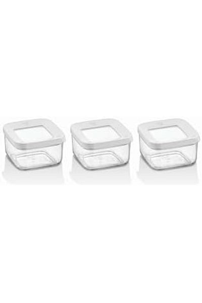 STOREMAX Bystoreby Ahmet Square Storage Container 3 X 350 Ml, Transparent Newdesing 646268