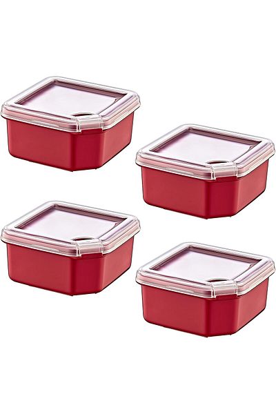 STOREMAX Bystoreby 4-Piece Q-Box Storage Container Carmen 350 ml Newdesing 646268
