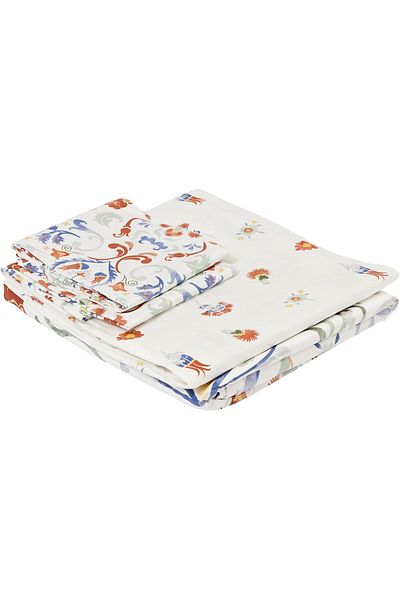STOREMAX Muartshop Viola Patterned 100% Cotton Satin Duvet Cover Set, Tile, Double (Duvet Cover: 200X22