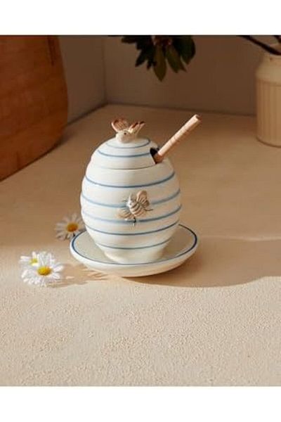 STOREMAX Jar for Honey Coco Flore, Blue-White Star Buy Bz 1087243