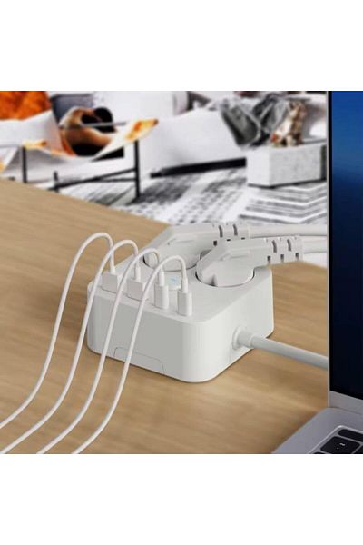 STOREMAX Svticaret Surge Protected 2-Outlet Socket, Child Proof and Heat Resistant Structure, 2X USB 2X USB a g