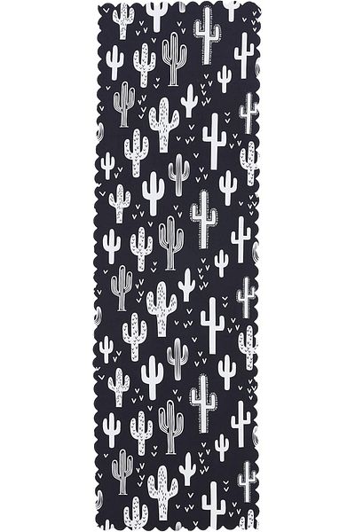 STOREMAX Sellbuystore Black and White Cactus Printed Decorative Runner, 45 X 140 cm 1053513