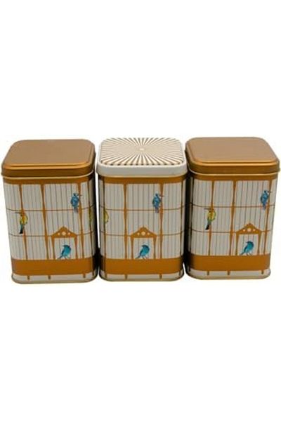 STOREMAX Bystoreby Square Metal Storage Container 87X87X125, Set of 3, Bird Cage (Bird Cage) Newdesing 646268