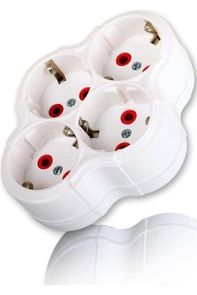 STOREMAX Bystoreby Fetih 101-04 4-Plus Grounded Golyat Group Plug-Socket (Daisy Model) 1410 Newdesing 646268
