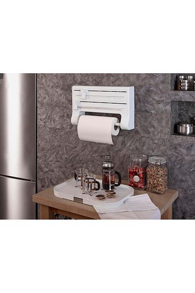 STOREMAX Ntwork Kitchen Foil/Towel Holder-White M-E81-01 Art 1087243