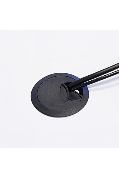 STOREMAX Bystoreby Table Top Cable Duct Hole Cover Black Desk Cover 6 cm (5 Pcs) Newdesing 646