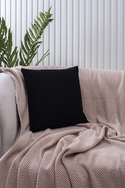 STOREMAX Htpshopmx Home Black Plain Panorama Throw Pillow Cover with Lots of Different Color Choices, 45 X 45 Strht