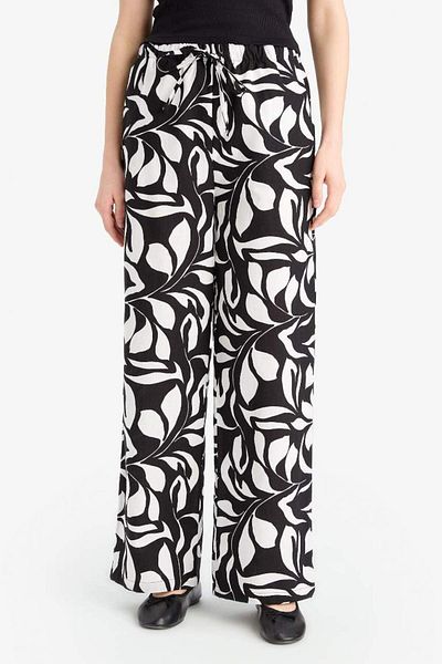 DeFacto New Season Wide Leg Poplin Fabric Palazzo Trousers High Waist Long Length Wide Leg
