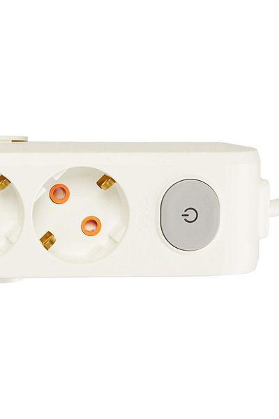 STOREMAX Bystoreby Multi-Let 3-Way Switch-Grounded Wired Plug 2m Socket Newdesing 646268