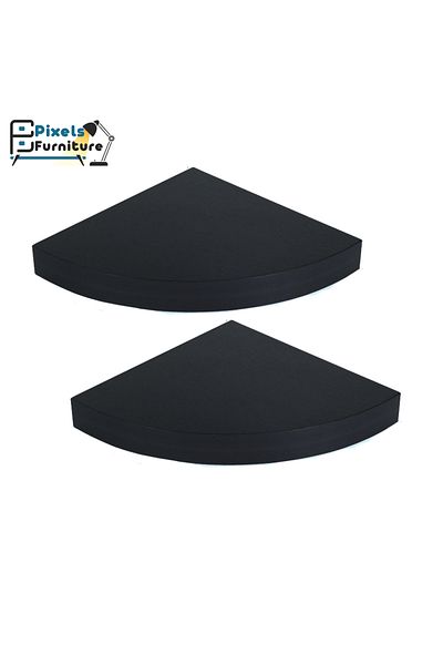 PixelsFurniture Set of 2 Pixel Furniture Corner Floating Shelves for Wall, Shelves with Invisible Brackets