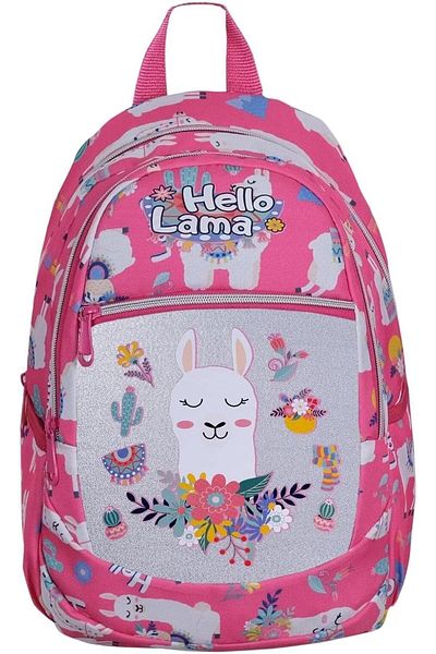 STOREMAX Ntwork Kindergarten Backpack Girl Orthopedic Lined Waterproof 5 6 7 Years Lama Pink Art 108724