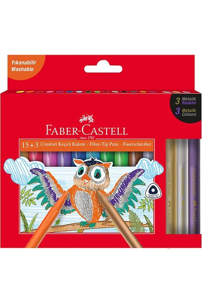 STOREMAX Ntwork Comfort Felt Pen, 15 + 3 Metallic Art 1087243