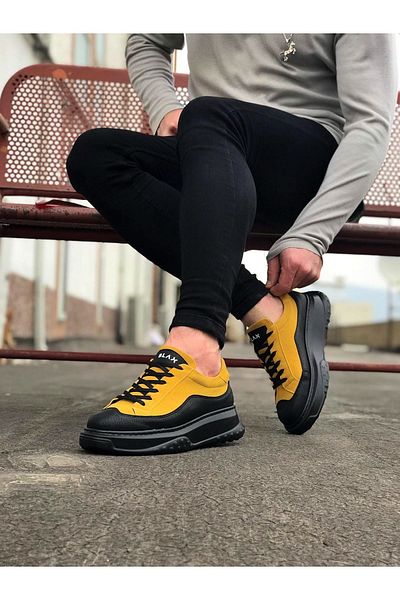 MarDyHome Charcoal Yellow Men's Shoes
