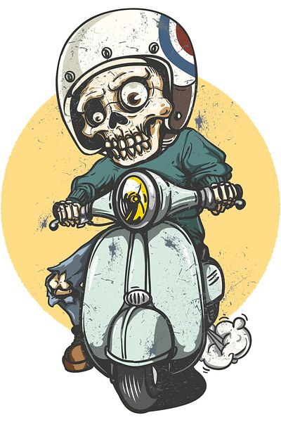 STOREMAX Muartshop Accessory Skull Skull Sticker Vespa 14 X 10 cm 871301