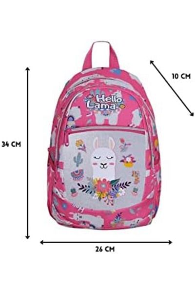 STOREMAX Ntwork Kindergarten Backpack Girl Orthopedic Lined Waterproof 5 6 7 Years Lama Pink Art 108724