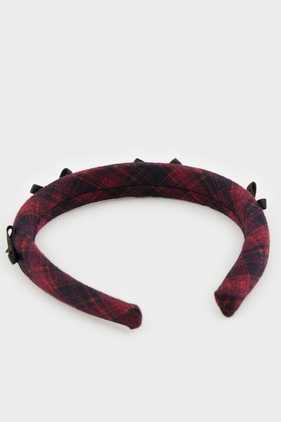 DeFacto Women's Plaid Patterned Ribbon Detailed Crown E6795Axns