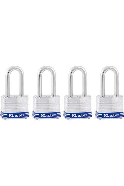 STOREMAX Bystoreby Lock 3Qlf Outdoor Padlock with Key 4 Units Close Simultaneously Newdesing 646268