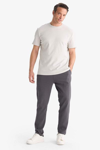 DeFacto 100% Cotton Regular Fit Crew Neck Short Sleeve Heavy Fabric T-Shirt E2589Ax25Sm