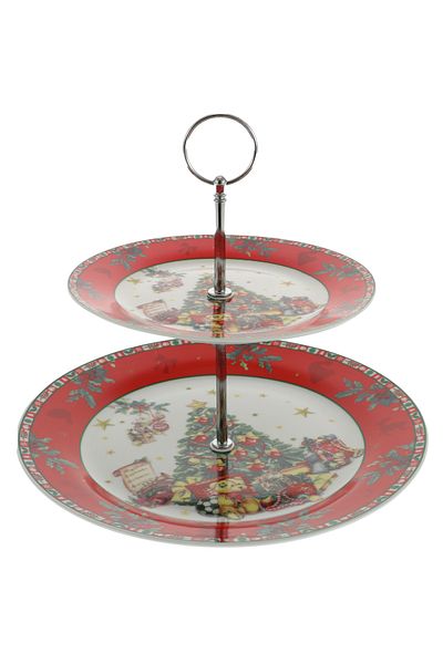 GiftExpress Christmas tree tiered platter