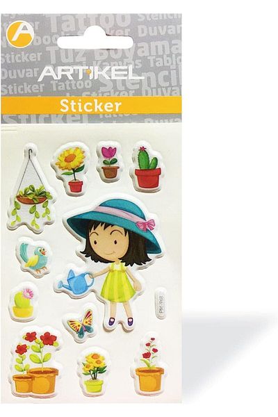 STOREMAX Bystoreby Pm-968 Florist Puffy Sticker, Puffy Sticker 7,5X11,5 cm Newdesing 646268