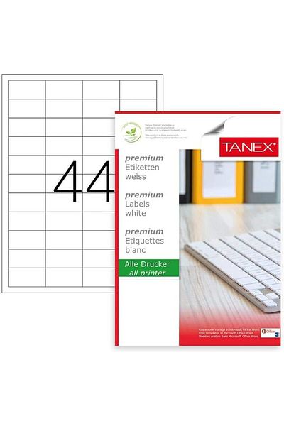 STOREMAX Muartshop Tw-2044 Lasermail, Dtiye, 100 Sheets Labels Per Package for Shipping Business, White 87