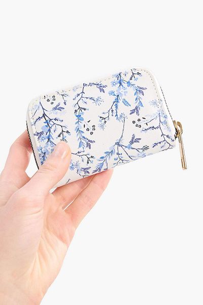 DeFacto Women's Floral Faux Leather Coin Purse E5471Axns