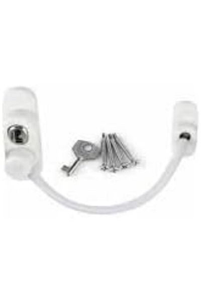 MCreative Baby Child Pvc Window and Door Safety Lock with Steel Rope (White)