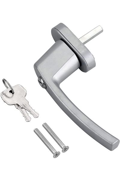 STOREMAX Bystoreby Lockable Aluminum Pvc Pimapen Handle with Std Key (Gray) Newdesing 646268