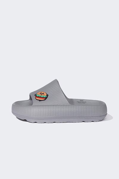 DeFacto Boy's Appliqued Serrated Sole Velcro Eva Sandals C2774A825Sp