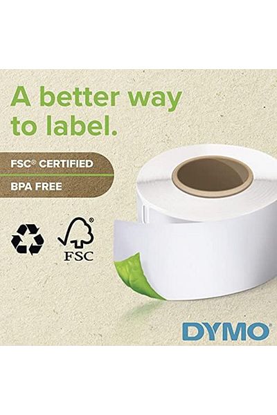 STOREMAX Lw Large Mailing Address Labels for Shopmst Labelwriter Label Printers, White, 1-4/10'' X