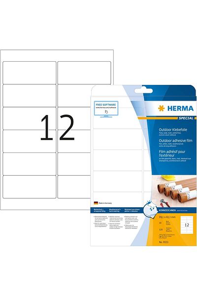 STOREMAX Sellbuystore 9533 Foil Labels, 10 Sheets, 99.1 X 42.3 Mm, 12 Per A4, 120 Pieces, Self Y