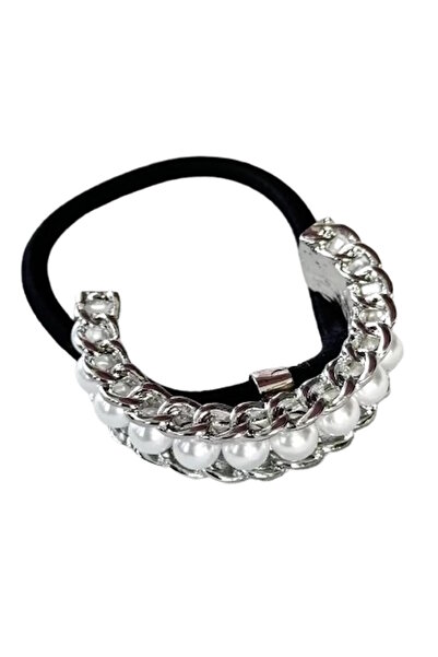 CAŞ DEKORASYON Cataramă din cauciuc cu perle metalice de culoare argintie