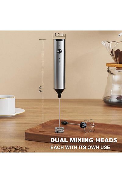 COOYA Foam Maker Rechargeable, 3 Speed Adjustable, for Coffee, Latte, Macchiato, Hot Chocolate