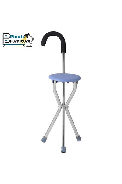 PixelsFurniture Pixel Furniture Folding Prayer Chair and Cane for the Elderly