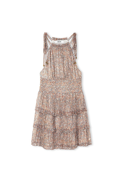 İpekyol Desenli halter yaka elbise