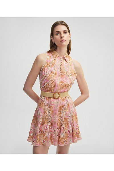 İpekyol Straw Belt Print Dress