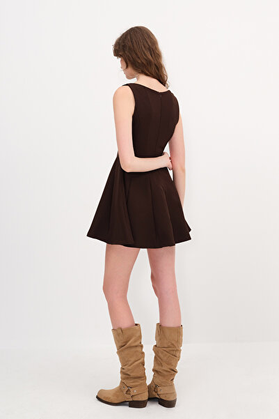 Addax Volanlı Kısa Elbise E17231