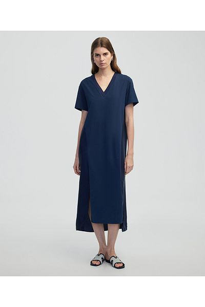 İpekyol Fabric Mix Slit Dress