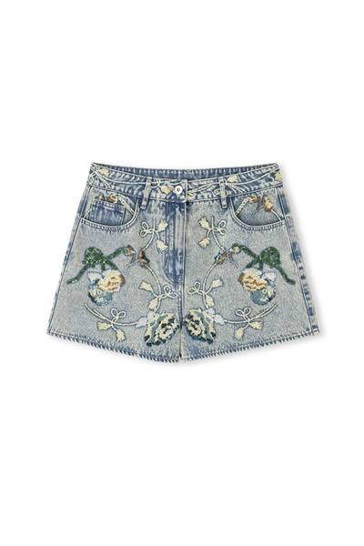 İpekyol Floral nakışlı denim şort