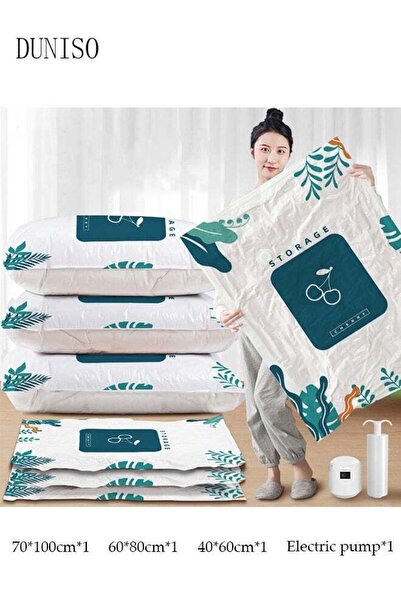 Generic DUNISO Vacuum storage bag compression bag with 1 PCS electric pump an...