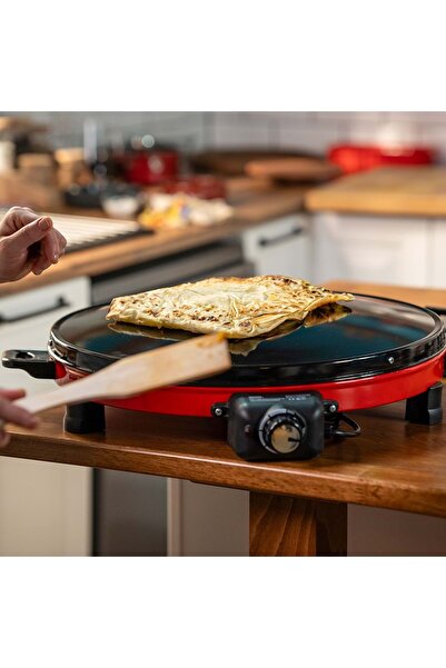Akel Elektrikli Termostatlı Büyük Boy Katmer Gözleme Börek Ekmek Sacı 1550 Watt