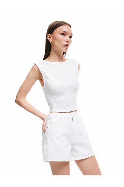 Koton High Waist Pocket Cotton Mini Shorts