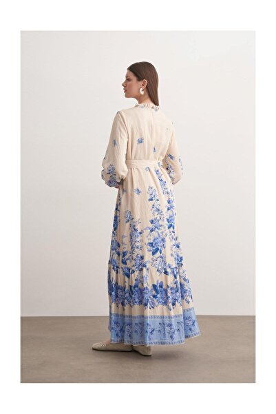 FUSHYA Çiçek Desenli Vual Elbise